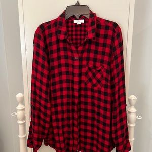 J Jill red and black flannel